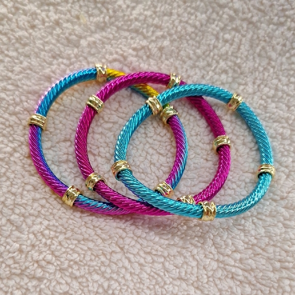 Colorful Cable Wire Bracelets - Picture 1 of 6